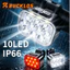 BUCKLOS 10 Đèn LED Xe Đạp Chống Nước Xe Đạp Leo Núi Đèn Trước Sạc USB 9 Chế Độ MTB Đèn Sau Phụ Kiện Đi Xe Đạp