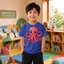 Áo thun bé trai hình bạch tuộc mềm mại Size 90-150 phong cách Hàn Quốc Dễ phối đồ