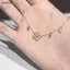 Bigapple Lãng Mạn Hoa Anh Đào Mặt Dây Chuyền Dây Buộc Cho Nữ Hàn Quốc Zircon Hoa Choker Quà Tặng RDG