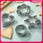 JASMINE Khuôn Nướng Bánh Khuôn Trứng Khuôn Cắt Bánh Quy Bằng Thép Không Gỉ Bánh Quy DIY Khuôn Ngôi Sao Trái Tim Hoa Cắt 3 Cái / bộ JASMINE