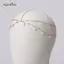 AqToCna Thời Trang Pha Lê Mặt Dây Xích Tóc Cho Nữ Tinh Tế Kim Loại Hình Học Nhiều Lớp Mỏng Đầu Dây Chuyền Trang Sức Cưới AqToCna