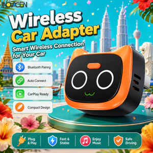 INOVAGEN 2 trong 1 Mini Không Dây CarPlay Android Auto Adapter USB-A Dongle Có Dây Sang Không Dây CarPlay Adapter Cắm Và Chạy Tự Động Kết Nối Cho Nhà Máy Ô Tô Có Dây