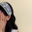 Băng đô ren SAMO, Băng đô rộng màu trắng trơn Băng đô cổ điển, Ren thanh lịch Phong cách cổ điển Lưới viền rộng Vòng đeo hàng ngày
