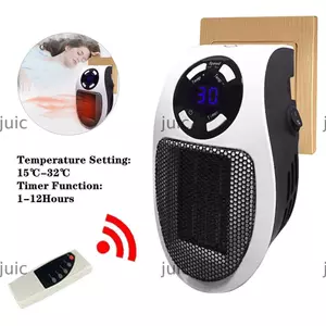 Máy sưởi điện JUIC, Máy sưởi tường cắm PTC 500W, Máy sưởi ấm Mini an toàn di động tại nhà