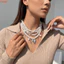 THEGIRL8B Dây chuyền xương đòn nhiều lớp, Vòng cổ tua rua giả không đều thanh lịch, Sự kiện đám cưới Trái tim tan vỡ Thiết kế sang trọng Màu bạc Drop Choker Tiệc Dịp