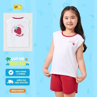 Bộ đồ trẻ em YODY set áo quần cho bé vải cotton thoáng mát, in hình GCST26S005