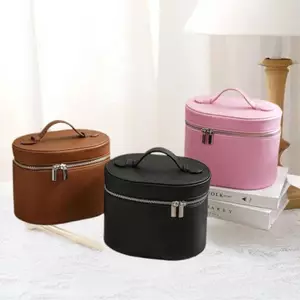 Ziyulinyuk Hộp Mỹ Phẩm Da PU Dung Tích Lớn Có Hộp Bảo Quản Bên Trong Túi Đựng Mỹ Phẩm Cầm Tay Có Thể Tháo Rời Dây Kéo Túi Du Lịch VN