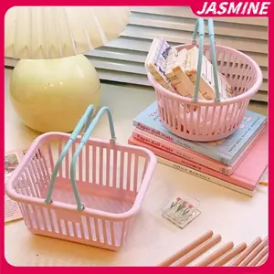 JASMINE Giỏ Chứa Đồ Nhà Bếp Rỗng Di Động Tắm Giỏ Để Bàn Giỏ Trái Cây Đồ Chơi Trẻ Em Sna Nhựa Tổ Chức JASMINE