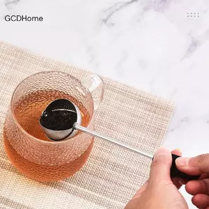 GCDHome Máy pha trà xoay bằng thép không gỉ 304 di động ngoài trời, Bóng trà, Bộ lọc trà, Máy pha trà tròn có lưới lọc, Bộ lọc đất cà phê, Phụ kiện bộ trà. Nóng