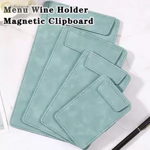 EDIWANY 1 Menu Hộp Đựng Rượu, Thư Mục Tập Tin Da Lộn Da PU, Bền Với Bút Chèn A4 / A5 / A6 / A7 / B5 Kẹp Tài Liệu Văn Phòng Trường Học