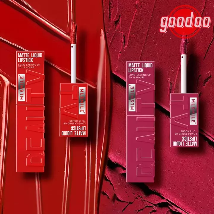 Son môi GOODOO Liquid Matte, Son môi 6 màu chống thấm nước, Son bóng nhung lâu trôi bằng nhung Satin chống dính