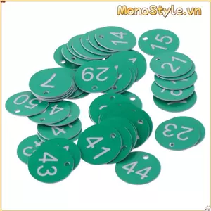 MONOSTYLE 50 CÁI Thẻ số nhựa, Số xếp hàng nhà hàng nhẹ mỏng, Nhựa bền màu đen / đỏ / xanh lá cây