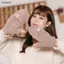 Bigapple Mùa Đông Nữ Lật Nửa Ngón Hoạt Hình Dệt Kim Ấm Găng Tay Mềm Mại Dễ Thương Găng Tay RDG