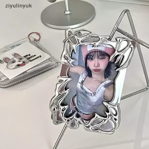 Ziyulinyuk Oril Thiết Kế Mạ Điện Khung Plasitic Kpop Thần Tượng Photocard Giá Đỡ Sáng Tạo 3 Inch Đựng Thẻ Ảnh Tay VN