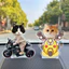 Hoạt Hình Dễ Thương Mèo Lắc Đầu Trang Trí Xe Ô Tô Tùy Chỉnh Hình Thú Cưng Của Riêng Bạn DIY Bảng Điều Khiển Trung Tâm Ô Tô Trang Trí Nội Thất Chó Giảm Căng Thẳng Bàn Acrylic Đứng Cho Văn Phòng