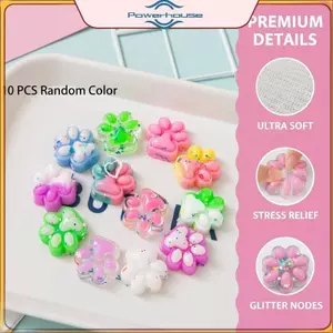 ĐIỆN 10 Chiếc Ngẫu Nhiên Mini Mèo Dễ Thương Móng Vuốt Pinch Vui Vẻ Đầy Màu Sắc Chất Làm Đầy Màu Sắc Để Giảm Áp Lực Phong Cách Hoạt Hình.