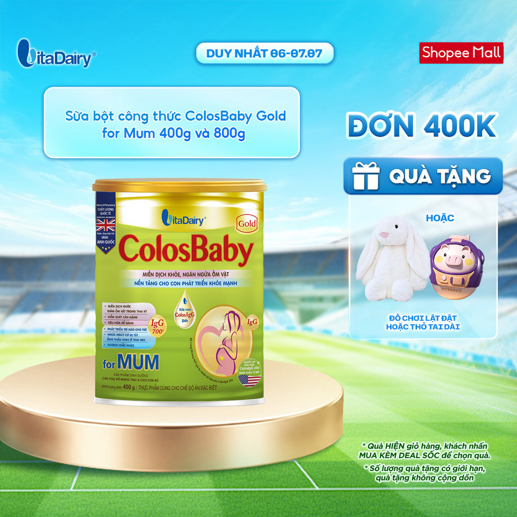 Sữa bột ColosBaby Gold for Mum dành cho chế độ ăn đặc biệt - Bổ sung dinh dưỡng cho mẹ - Lon 400 và 800g