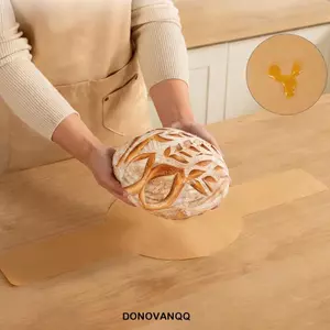 DONOVANQQ 50 Chiếc Bánh Mì Dùng Một Lần Sling, Giấy Làm Bánh Bột Chua Chống Thấm Nước Chống Dầu, Thương Mại Chống Dính Tiết Kiệm Nỗ Lực Bánh Chảo Chịu Nhiệt Pan Liner Bakery