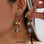 Bông tai Halloween DONOVANQQ, Bông tai bí ngô đính đá, Mẹo xu hướng hoặc điều trị Bông tai Dangle nhện đen Ngày lễ các thánh
