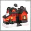 Đèn LED sáng lên Mini Village House Cảnh trang trí Giáng sinhResin Xmas Trang trí A