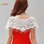 < Honeyba > Nữ Dệt Kim Rỗng Ra Khăn Choàng Quấn Đám Cưới Cô Dâu Đầm Dạ Hội Ren Khăn Choàng Cưới Hoa Hướng Dương Ren Shrug Cape Poncho Đẹp