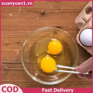 XUAN Dụng cụ loại bỏ mảnh vỏ trứng bằng thép không gỉ cấp thực phẩm Kẹp trứng chống trượt Chalaza Tẩy để nấu ăn tại nhà hàng ngày VN
