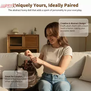 HFSHY Ngộ nghĩnh Naha Sang Trọng Búp Bê Nhồi Bông Móc Khóa Dễ Thương Mini Charm Mặt Dây Chuyền Cho Túi Chìa Khóa Trang Trí Điện Thoại Trẻ Em Quà Tặng VN