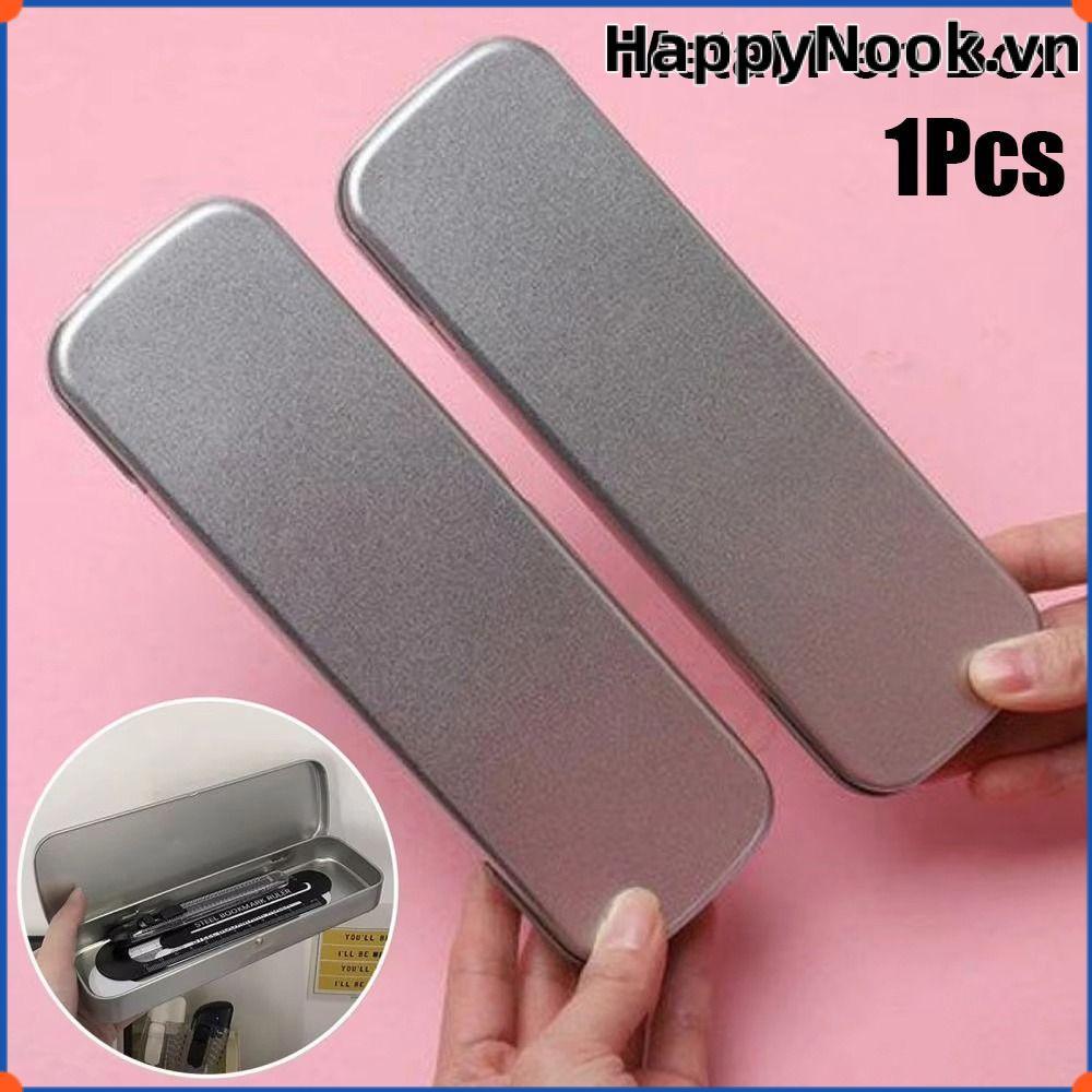 HAPPYNOOK 1 Cái Hộp Thiếc, Bút Máy Hình Chữ Nhật Hộp Bút Kim Loại, Bút Chì Đa Năng