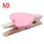 Mini Hình Trái Tim Tình Yêu Kẹp Gỗ Tin Nhắn Giá Đỡ Ảnh Album Thẻ Giấy Chốt Trang Trí Chụp Ảnh - Hồng 20 Chiếc