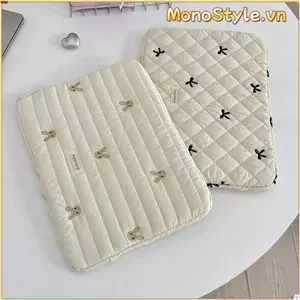Túi đựng laptop MONOSTYLE, Túi đựng máy tính xách tay thỏ 11 / 13 / 15 inch, Túi bảo vệ máy tính bảng hình hoa vỡ siêu mỏng nơ