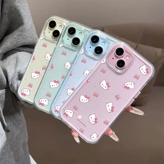 Thời Trang Dễ Thương Macaron Nhiều Màu Mẫu Hello Kitty Cho IPhone17/16/15/14/13/12/11 Pro Max Chất Liệu TPU Mềm Mại