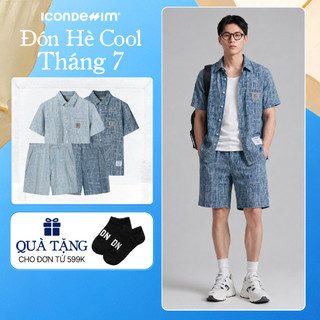 Set Đồ Jacquard Jean Nam ICONDENIM Tay Ngắn Form Regular SEID0075