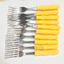 10 dĩa inox cán nhựa hình cây trúc - Dĩa trúc giá rẻ