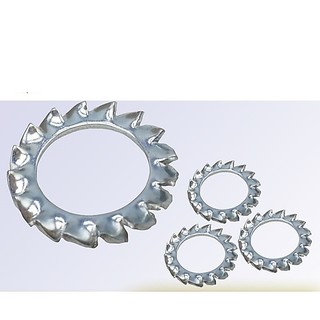 (Thép mạ) M4-M16 Long đen gai , long đen xước thép mạ