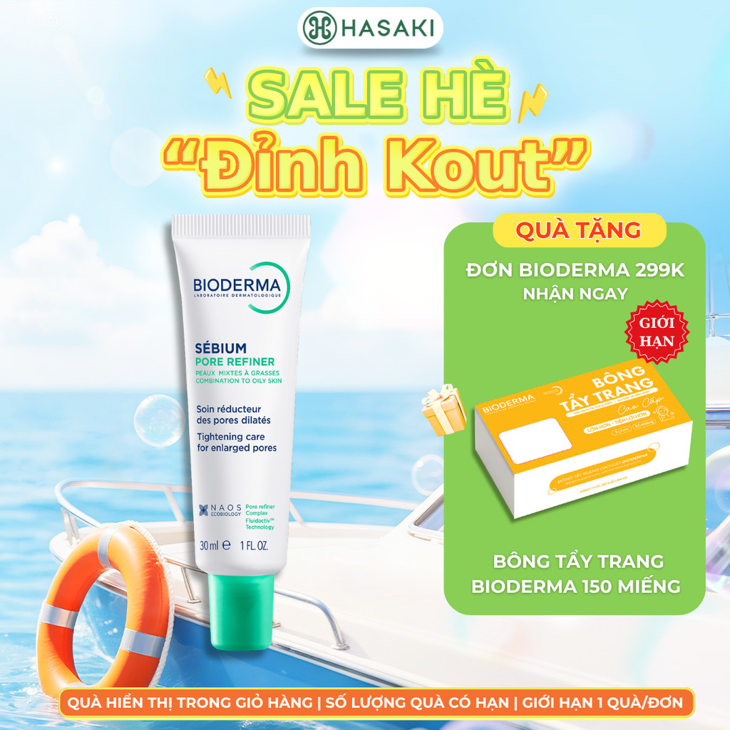 Kem Làm Se Khít Lỗ Chân Lông Và Giảm Dầu Cho Da Nhờn Bioderma Sebium Pore Refiner 30ml