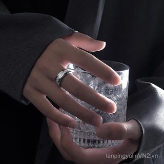 Nhẫn cacbua vonfram nam, Nhẫn ngón tay cái bằng thép không gỉ titan nam màu bạc, Dây đeo đám cưới bạc cho nam, hứa hẹn thoải mái, Nhẫn đính hôn không gây dị ứng f