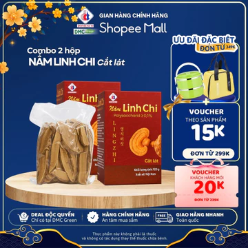 Combo 2 Hộp Nấm Linh Chi Thái Lát ( Polysaccarid ≥0.1%) DOMESCO 120g/hộp