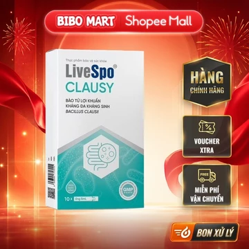 [MALL] Men vi sinh LiveSpo Clausy 2 tỉ lợi khuẩn giúp cân bằng hệ vi sinh đường ruột (Hộp 10 ống) - BM002