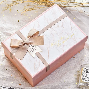 Hộp quà Hộp màu hồng cao cấp Hộp quà tặng tinh tế Hộp đóng gói Cô gái Hộp quà sinh nhật Hộp quà lớn Hộp rỗng [yJf]