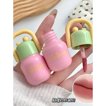 SHAQINUO Mang Nồi Nhung Môi Bùn Chơi Màu Môi Glaze Nhung Mờ Mềm Sương Kem Son Bóng Xuyên Biên Giới Son Môi