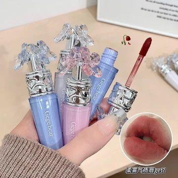 Son Kem Trang Điểm Trắng Tinh Tế Bóng Son Bóng Đỏ Son Bán Kem Miệng Mờ Nâng Glaze gegegebear Nhìn Màu Nhung Giữ Ngày Bùn