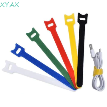 XYAX 50 Chiếc Dây Buộc Cáp Nylon, Móc Vòng Dây Tổ Chức Dây Có Thể Điều Chỉnh Dây Buộc, 50 Chiếc Dây Bảo Vệ Cáp Dây Dây Dây Quản Lý Cáp Có Thể Tái Sử Dụng Sạc Điện Thoại Di Động