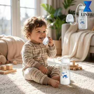 Bình sữa LINHU, Bình sữa sơ sinh cổ bình 150 / 240ml, Bình sữa PP chống nghẹt tay dễ thương Đồ dùng cho trẻ sơ sinh