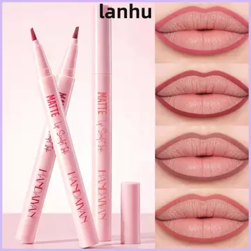 Bút lót môi LANHU, Bút kẻ môi mờ cốc chống dính 6 màu, Bút chì viền môi chống thấm nước chống nhòe lâu trôi mỹ phẩm