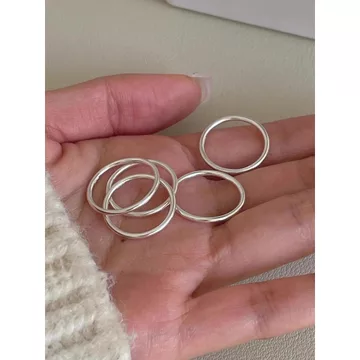 nhẫn đôi nam nữ nhẫn đôi bạc Có Thể Giặt Màu Bạc Đồng Bằng Nhẫn Nữ Đơn Giản Thoáng Mát Phong Cách Nhẫn Niche Thiết Kế Chỉ Số Ngón Tay Nhẫn Không Phai Màu Đuôi Nhẫn