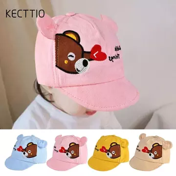 Mũ bóng chày trẻ em KECTTIO, Mũ có thể điều chỉnh Mũ chống nắng hoạt hình, Mũ có đỉnh có tai Trẻ em Bé trai Bé gái Mũ che nắng Mũ lưỡi vịt ngoài trời