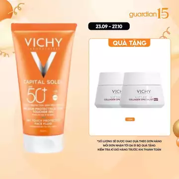 Kem Chống Nắng Không Gây Nhờn Rít Vichy Capital Soleil Mattifying Dry Touch Face Fluid Guardian 50Ml