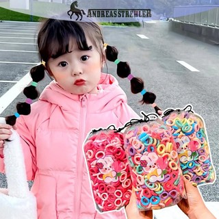 Onetimingfine 100 Chiếc Dây Buộc Tóc Cho Trẻ Em Nhiều Màu Sắc Nylon Scrunchie Dây Buộc Tóc Dây Cao Su Trẻ Em Co Giãn Tóc Bé Gái Phụ Kiện Tóc VN