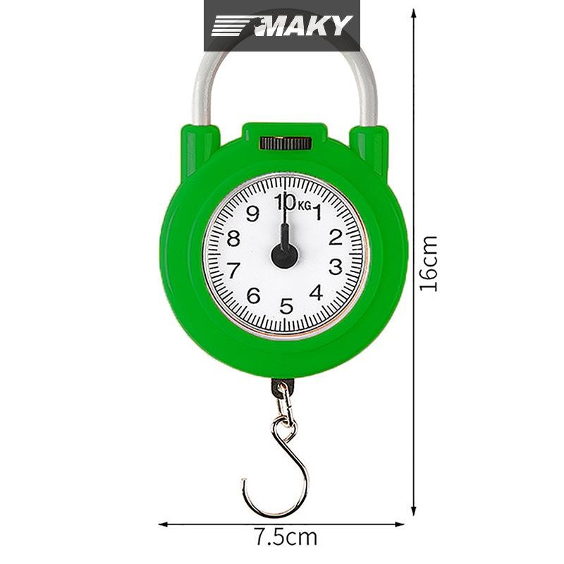 Newwellknownepic 10kg Cân cơ khí di động Hành lý cá Cân nhà bếp Kỹ thuật số có độ chính xác cao Cân lò xo VN
