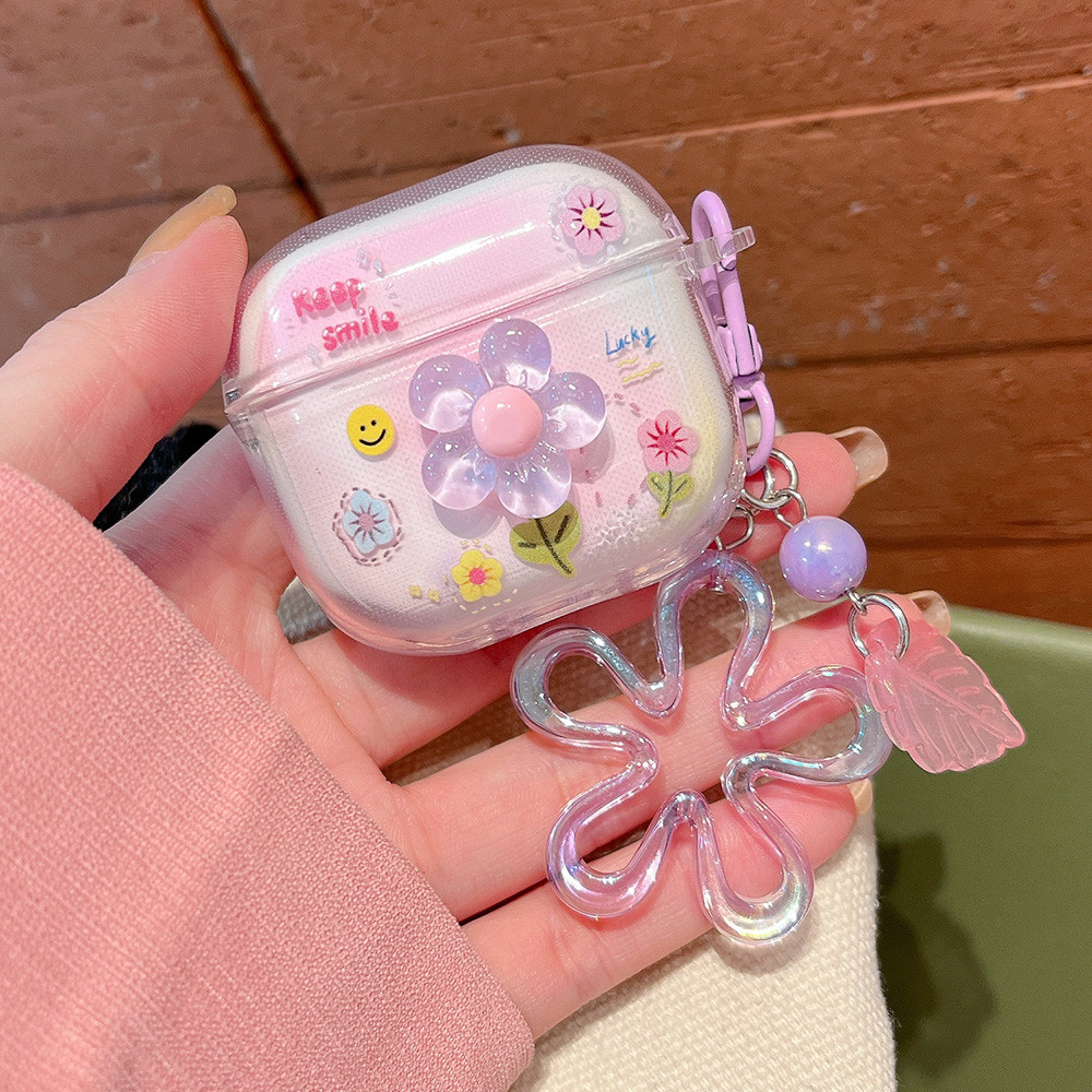 Vỏ Cat Butterfly Fish + Mặt dây chuyền cho AirPods Pro3 4 / 3 / 2 / 1 Vỏ tai nghe Pro Pro2